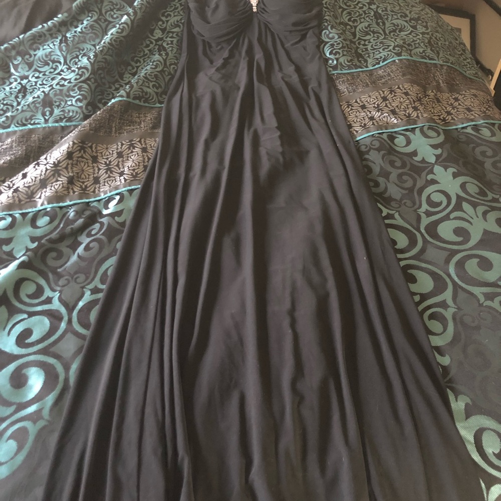 Windsor Black dress W/ Rinstone straps